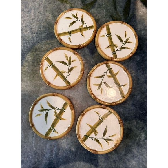 Kauhale Living Other - ❤️🔥478. Hawaii Designed Kauhale Living Bamboo Stoneware Coaster set of 6